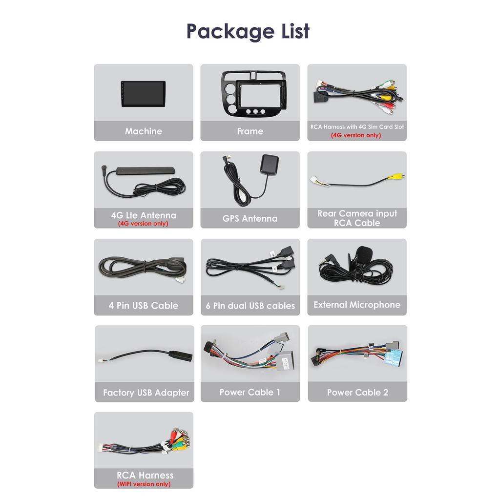 Hizpo Android Carplay Авто Магнитола Мультимедийный Плеер для Honda Civic 7 2000-2006 Навигация Авторадио GPS Стерео 2din Головное Устройство Интеллектуальный Экран