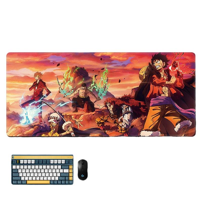 ONE PIECE Leather Mouse Pad Boys Roronoa Zoro  Large Size Gaming Keyboard Pad Office Mouse Pad  Anime  Oversized Anime