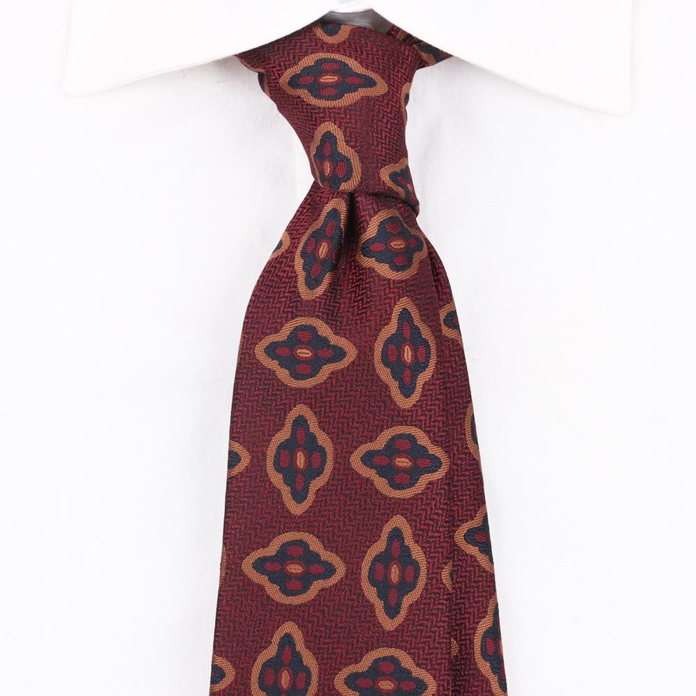 Галстук Мужской Ретро Темно-красный Британский 8 см Высокий Вкус Платье Профессиональный Бизнес Полосатый Свадебный Жених Свадебный Тренд