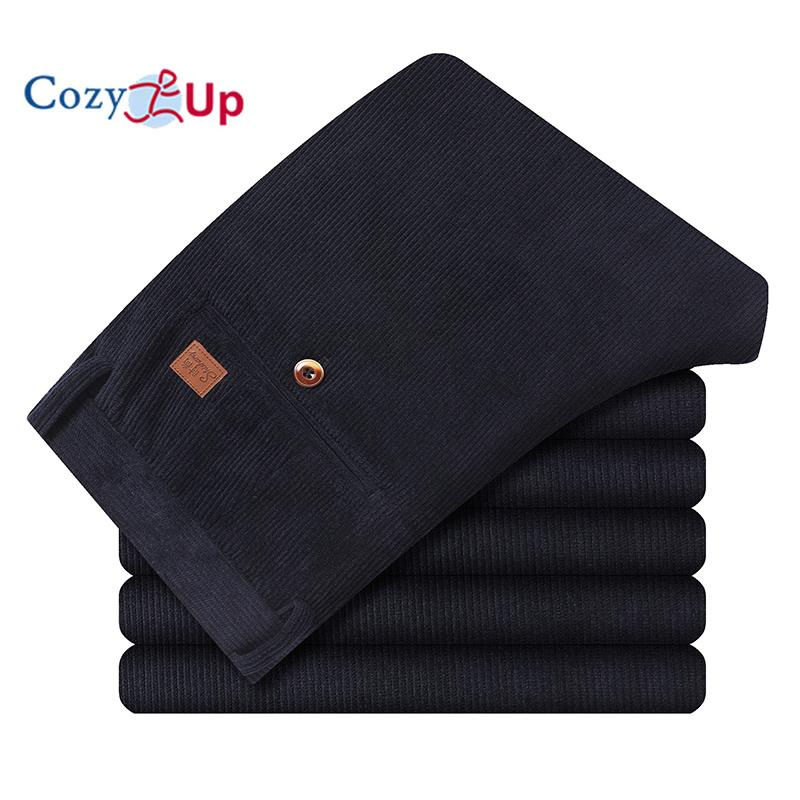 Мужские свободные вельветовые прямые повседневные брюки Cosy Up с высокой талией