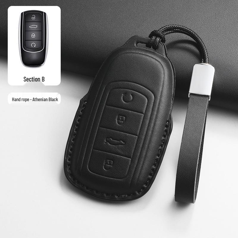 Chery Key Case for Tiggo 8, Tiggo 9, Arrizo 5, Tiggo 7 - Alcantara Key Bag with Buckle