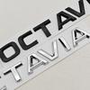 JBIW9 3D ABS Chrome Black Logo Octavia Emblem Letters Car Rear Trunk Badge For Skoda OCTAVIA 1 2 3 4 A5 A7 MK3 Sticker Accessories