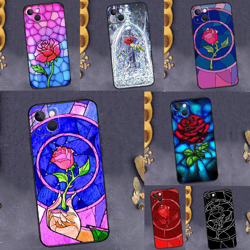 Stained Glass Rose Galaxys Back Case For Samsung Galaxy S25 S24 S23 S22 S20 S26 Ultra S10 Plus S21 FE S25 FE Soft Cover