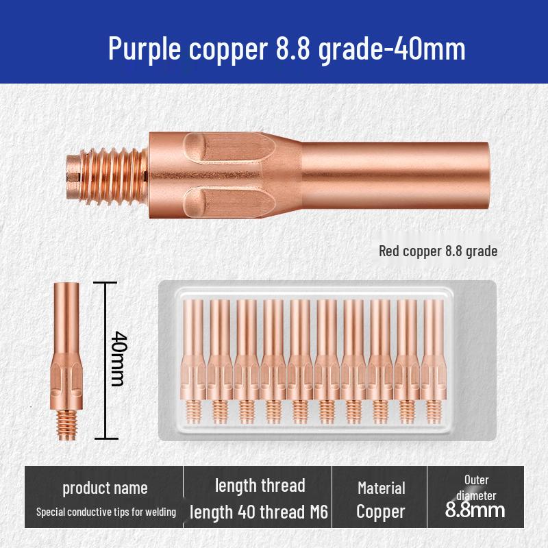 Набор контактных наконечников для MIG-сварки: Аксессуары для пистолета с газовой защитой CO2, медное токопроводящее сопло