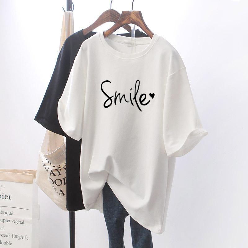 Summer Women's Short-sleeved Explosive Loose Cotton White T-shirt Top Women T Shirt