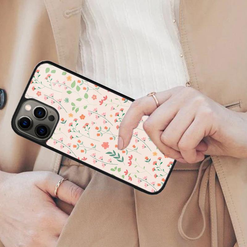 Floral Theme Pattern Back Magnetic Phone Case For APPLE iPhone 17 Air 16 14 13 12 Pro Max 15 Plus Charge With MagSafe Cover