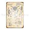 Пионер-10 и Пионер-11 Зонды для исследования глубокого космоса Старый синий сетчатый металлический знак Настроить Персонализированный Забавный клубный жестяной знак Постер