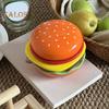 Burger Stackable Plate Set 6-Layer Mini Dinner Plate for Sauce Dip Appetizer Food-Grade Ceramic Sauce Containers Gift for Family Friends