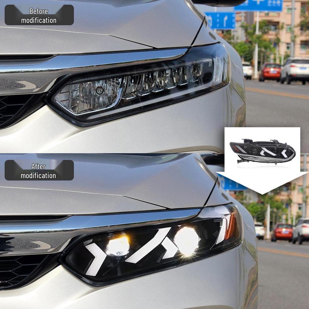 Блок-фара для Honda Inspire 2019-2022: Светодиодные дневные ходовые огни и динамические указатели поворота в стиле Lamborghini