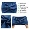 Fashion Twisted Thick Yoga Hair Bands Wide Headbands Head Wraps for Women Turban Workout Headband