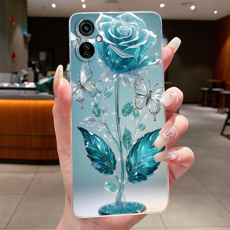 For Tecno Camon 19 Neo Casing Luxury Fashion Butterfly Flowers Soft TPU Silicone Clear Back Cover Camon 19Neo CH6i Phone Case
