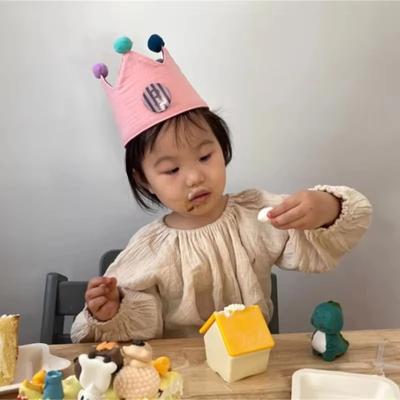 Реквизит из хлопковой короны Детский реквизит для фотосессии День рождения Корона Шляпа Фотографические аксессуары Реквизит для вечеринки по случаю дня рождения