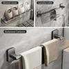 Self-adhesive Towel Holder Aluminum Alloy Bathroom Shelves New Towel Bar  Household