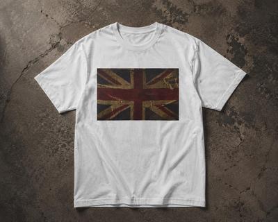 Винтажная футболка с графикой Union Jack, Футболка с британским флагом в стиле Y2K, Футболка в стиле гранж стритвир, Оверсайз футболка с флагом Великобритании, Ретро футболка с графикой