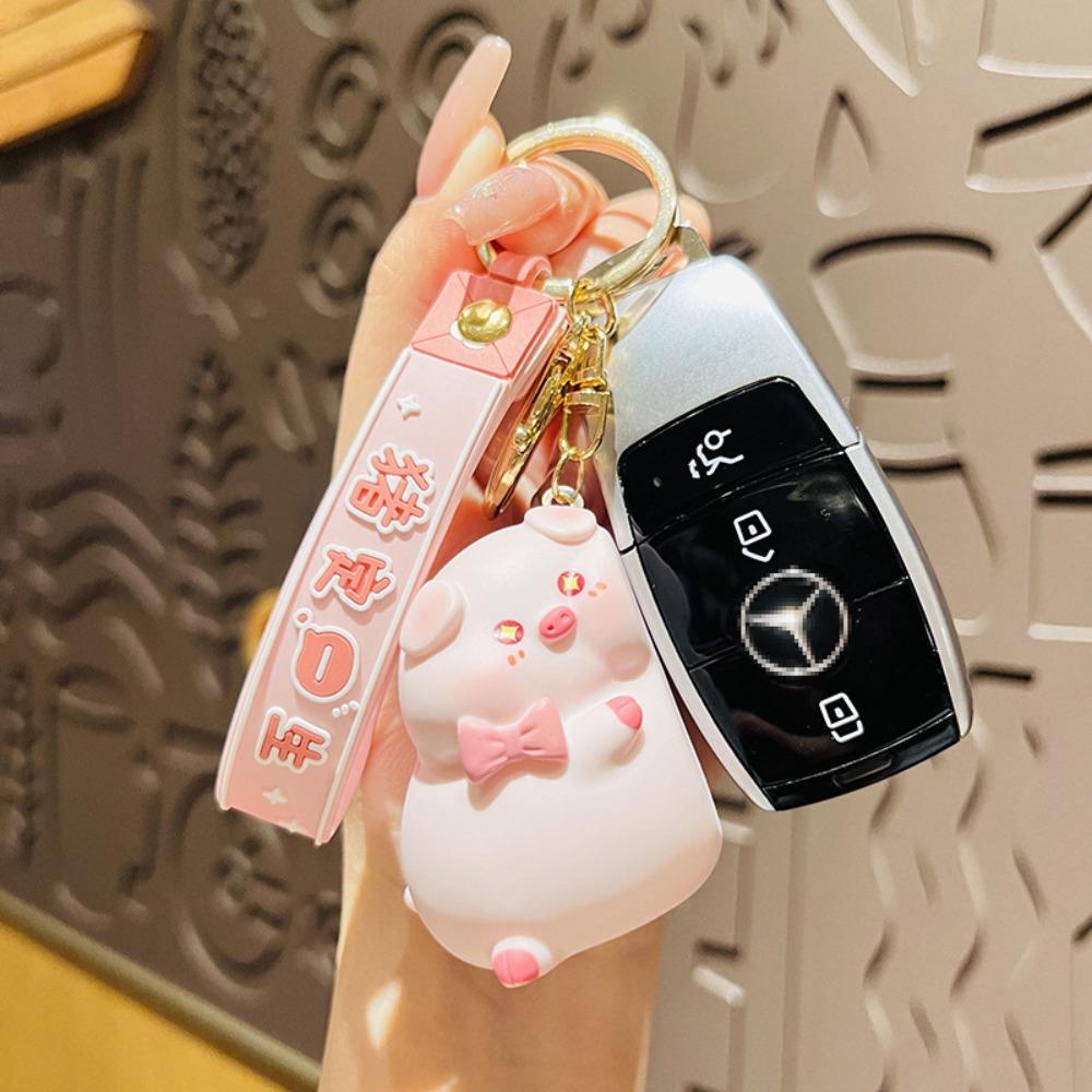 Hanging Jewelry Cute Lovers Keyring Backpack Pendant Hug Pig Key Ring  Lovers