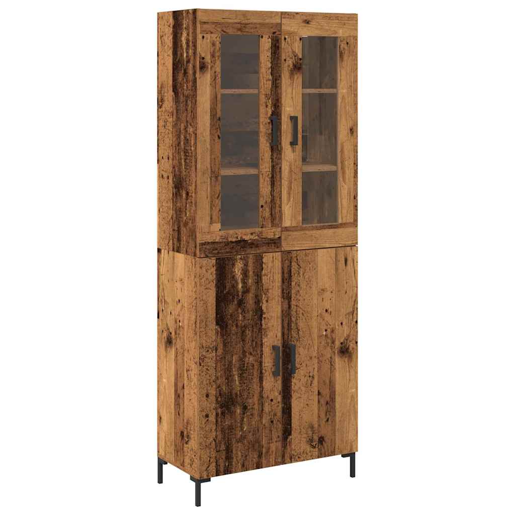 Highboard 2 pcs Reclaimed Wood 69.5 x 34 x 180 cm Particleboard