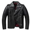 Китайский размер черная стеганая кожаная куртка мужская из натуральной коровьей кожи куртки мягкая мужская одежда мужская кожаная куртка осеннее пальто