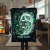 Custom Name Borussia Monchengladbach Flannel Blanket, High quality Comfortable for All Seasons, Home Decor, Warmth and Comfort
