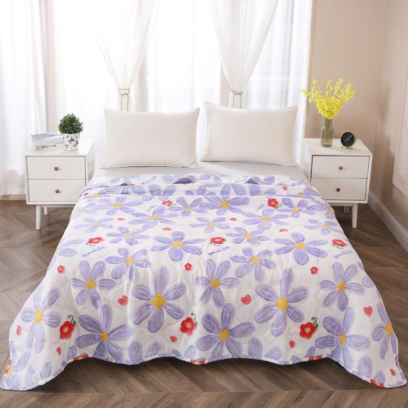 Flower Summer Rabbit Bear Print Air Conditioner Quilt With Gift Box Bedroom For