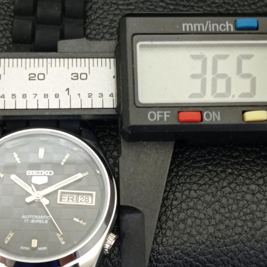 REFURBISHED JAPAN MADE SEIKO 5 AUTOMATIC MENS WATCH BLACK DIAL CUSTOM A440112-2 QV90-a440112