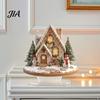 Acrylic Gingerbread House Ornaments Christmas Table Decor, Tree Ornaments, for Desk Waterproof Holiday Desktop Decorations Living Room Bedroom Office
