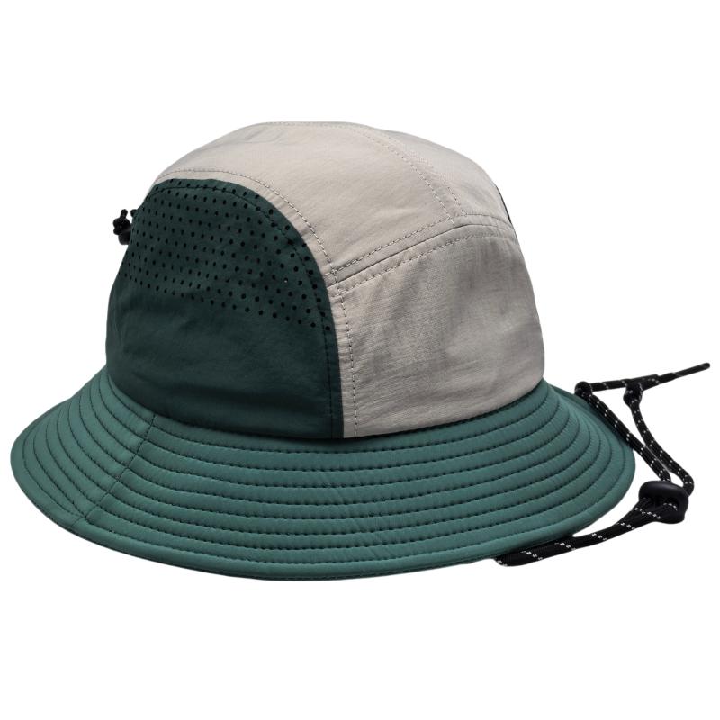 RTS Image Adjustable Blank Bucket Hat 3D Embroidery Laser-Drilled Breathability Fisherman Mesh Outdoor Sport Running Four