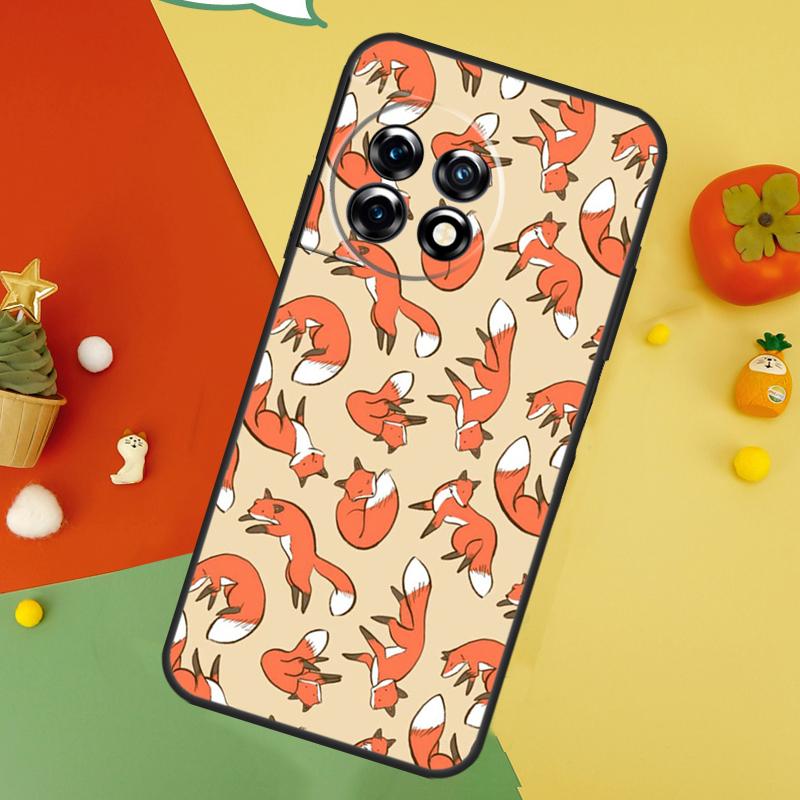 Мультяшные лисы Животный чехол для OnePlus Nord 5 CE 2 3 4 Lite N20 N30 OnePlus 15 13 12 11 10 10T 12R 13T 13R Чехол