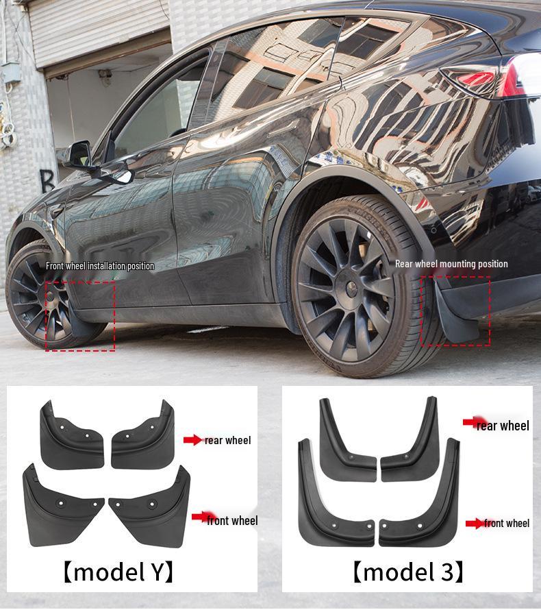 Обновленные брызговики и подкрылки для Tesla Model Y/3