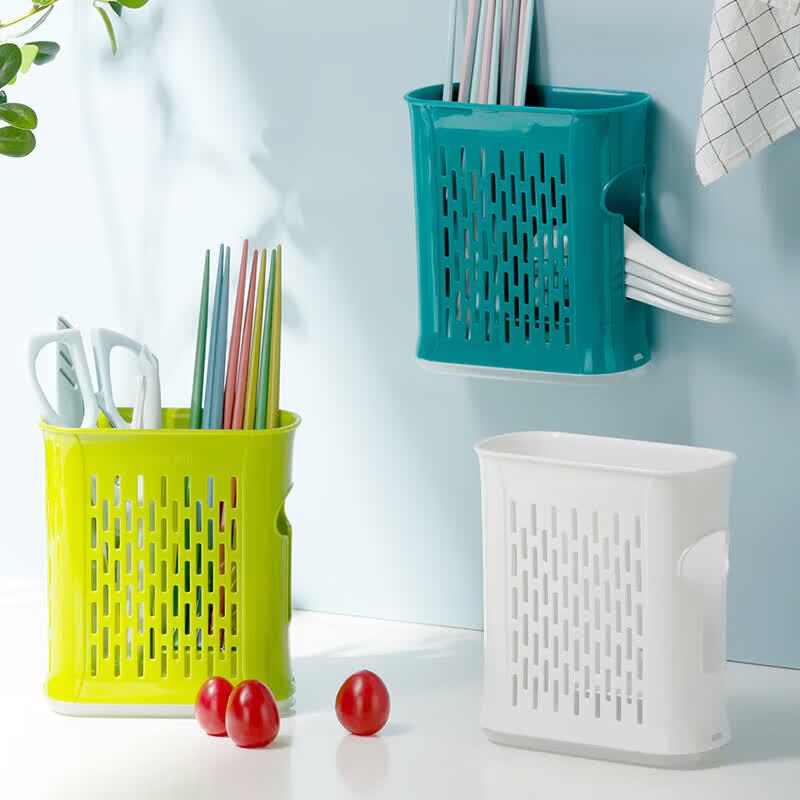 CHAHUA Wall-Mounted Drainable Chopstick Holder