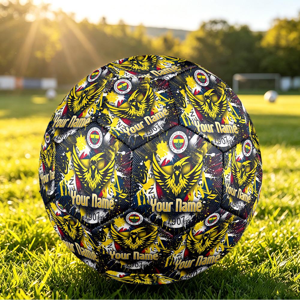Personalized Size 5 Football Fenerbahçe FC Pattern Outdoor Game Sports Ball Gift