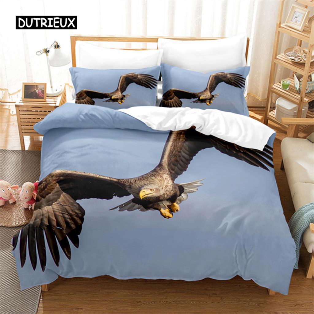 Комплект постельного белья Blue Sky Eagle Queen, комплект пододеяльников, постельное белье, постельное белье с цифровой печатью, комплект пододеяльников королевского размера, комплект постельного белья