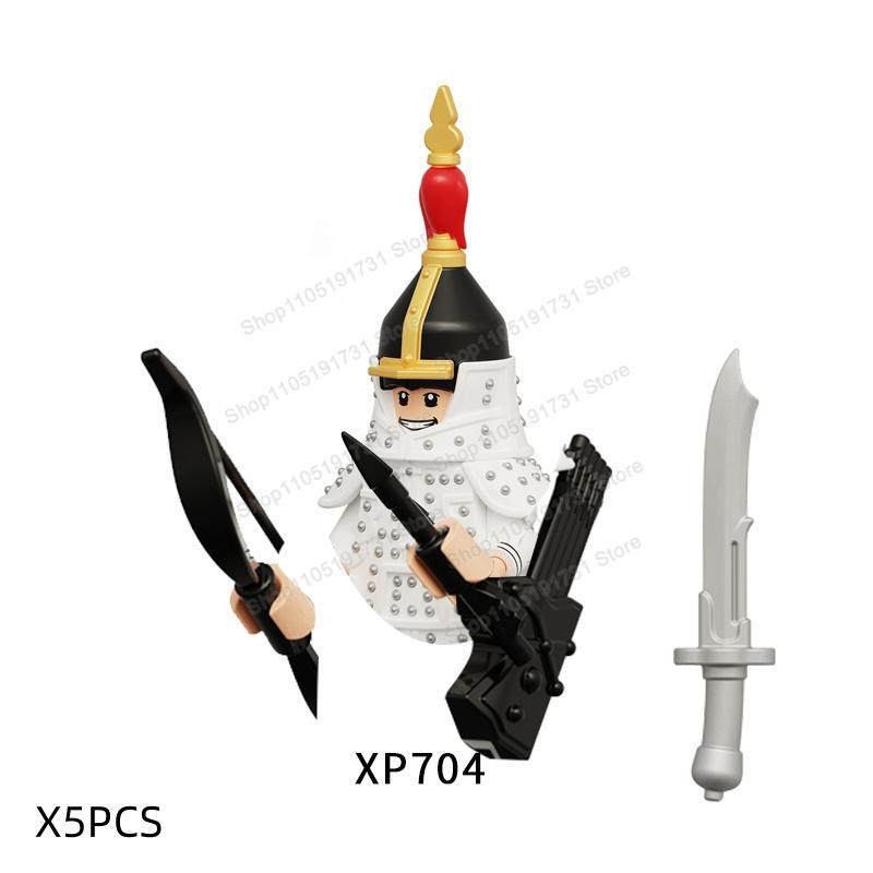 MOC Фигурки Китайских Солдат Строительные Блоки Замок Династии Шанчжоу Династии Цинь Воин Рыцари Армейские Аксессуары Кирпичики Игрушки