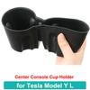 For Tesla Model Y L 2026 Water Cup Holder Insert Model Y Standard Juniper Central Console Organizer YL TPE Bottle Storage Box