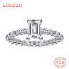 Классическое кольцо Lindon из стерлингового серебра 925 пробы с цирконом, женские ювелирные изделия, свадебный подарок для вечеринки