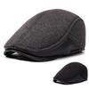 Men's Cap Middle-Aged and Elderly Peaked Cap Winter Outdoor Cold-Proof Warm Velvet Thick Ear Protection Forward Cap