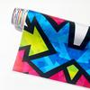 1Roll Creative Graffiti Geometric Pattern Car Film Modification Motorcycle Bicycle Skateboard Boat Waterproof Vinyl Wrapping