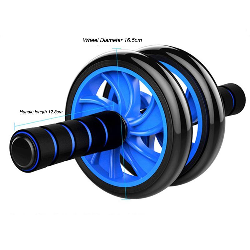 Ab Roller Wheel ролик для упражнений на пресс - классический двойной ролик с ручками из пенопласта - включает в себя утолщенную наколенник