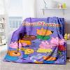 Peppa Pig Customize Text Blanket Cozy Customizable Blanket Soft Warm Cozy for Bed Sofa Couch Office Four Seasons Universal