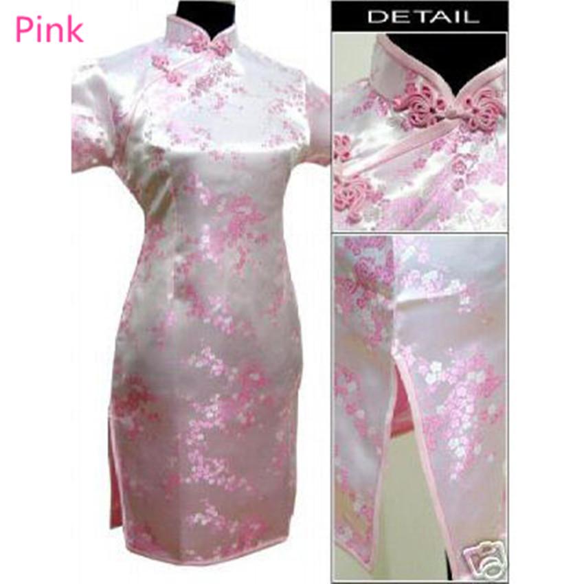 Женский короткий Cheongsam из парчи в традиционном китайском стиле с принтом, тонкий размер S-5XL