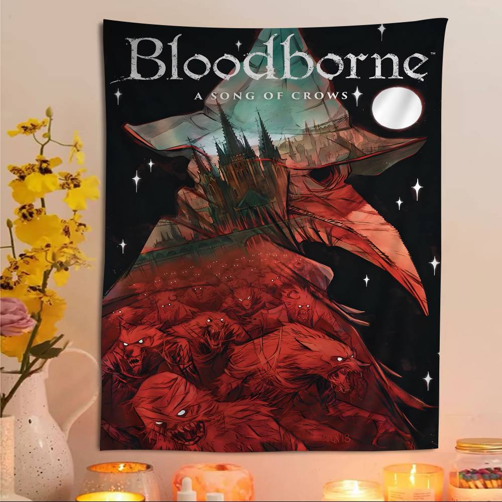 Темный Охотник BBloodborne Игра Аниме Гобелен Подвесной Таро Хиппи Настенные Ковры Комната Декор Дома