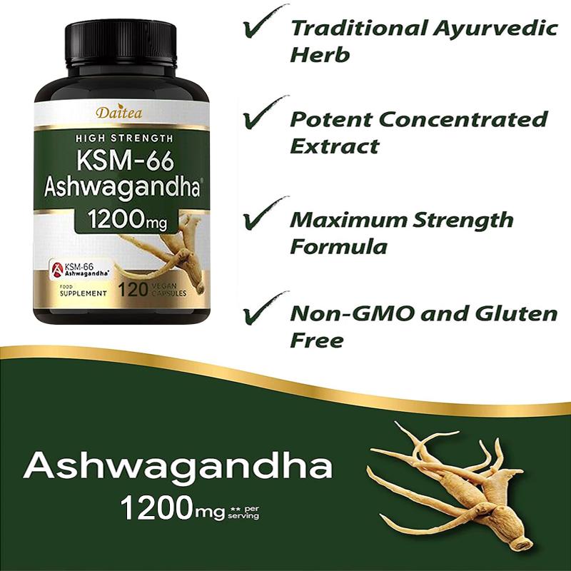 Ashwagandha,1200mg ,120 Capsules Dietary Supplement