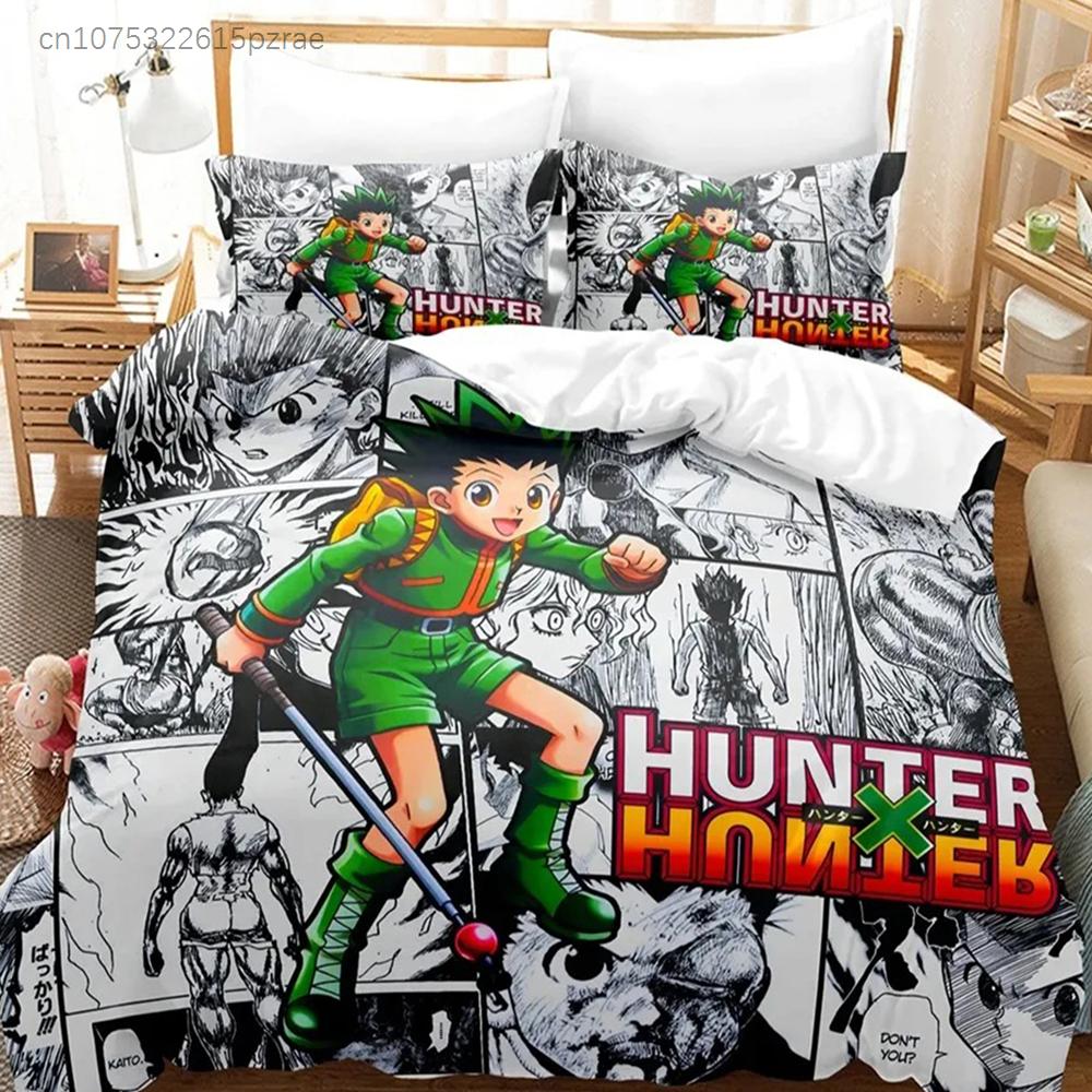 Новый постельный комплект Hunter X Hunter Односпальный Полуторный Двуспальный Кингсайз Постельное белье для взрослых и детей Домашний декор Пододеяльник Подарок