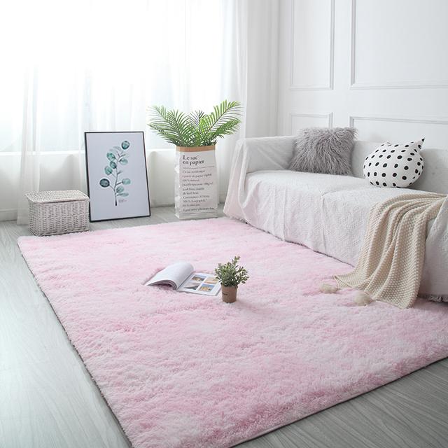 Ковры для большой гостиной 160x230 Тумбочки Спальня Напольное покрытие Коврики Розовый пушистый интерьер Вход Журнальные столики Коврики