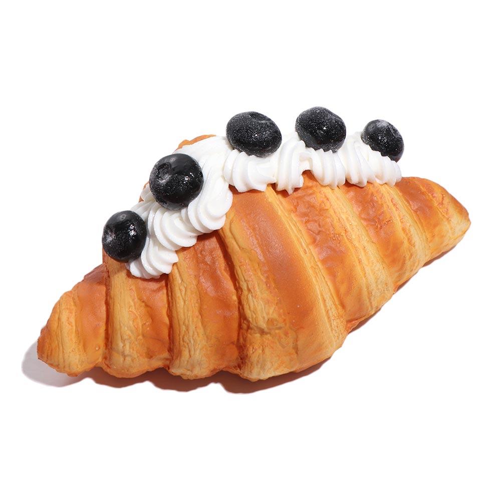 PU Fake Soda Bread Convenient Artificial Bread Simulation Croissant Bread Table Decor