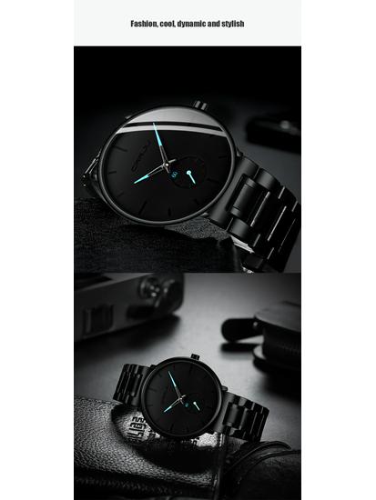 CRRJU 2150 Men's Ultra-thin Waterproof Steel Band Watch