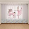 3D цифровая печать современная мода балет танцы девочка детская спальня солнцезащитный козырек тонкие шторы розовый единорог принцесса шторы домашний декор