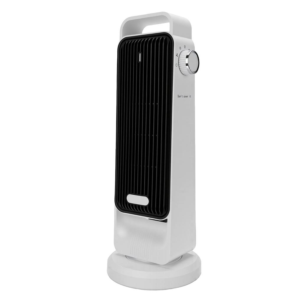 Oscillating Space Heater Vertical Intelligent Temperature Control Indoor Electric Heater for Home Use White