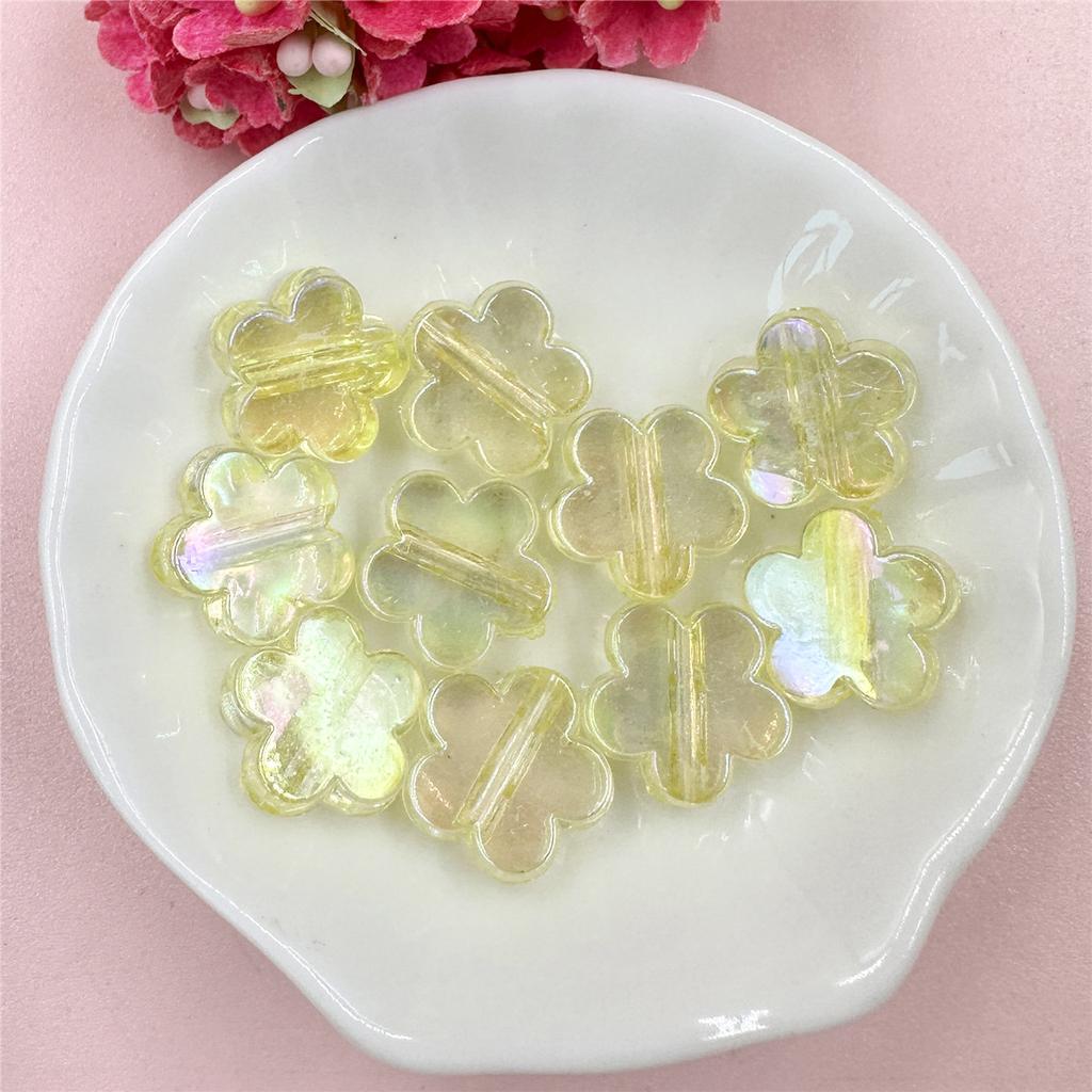 50Pcs Handcrafted DIY Findings 15mm Beading Necklace Bracelet Jewelry Making Flower Beads for Crafted Mobile Phone Chain