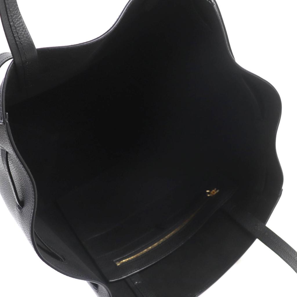 Excellent CELINE Tote Bag Kava Phantom Small With logo black Soft grain calf Women 18902 Used