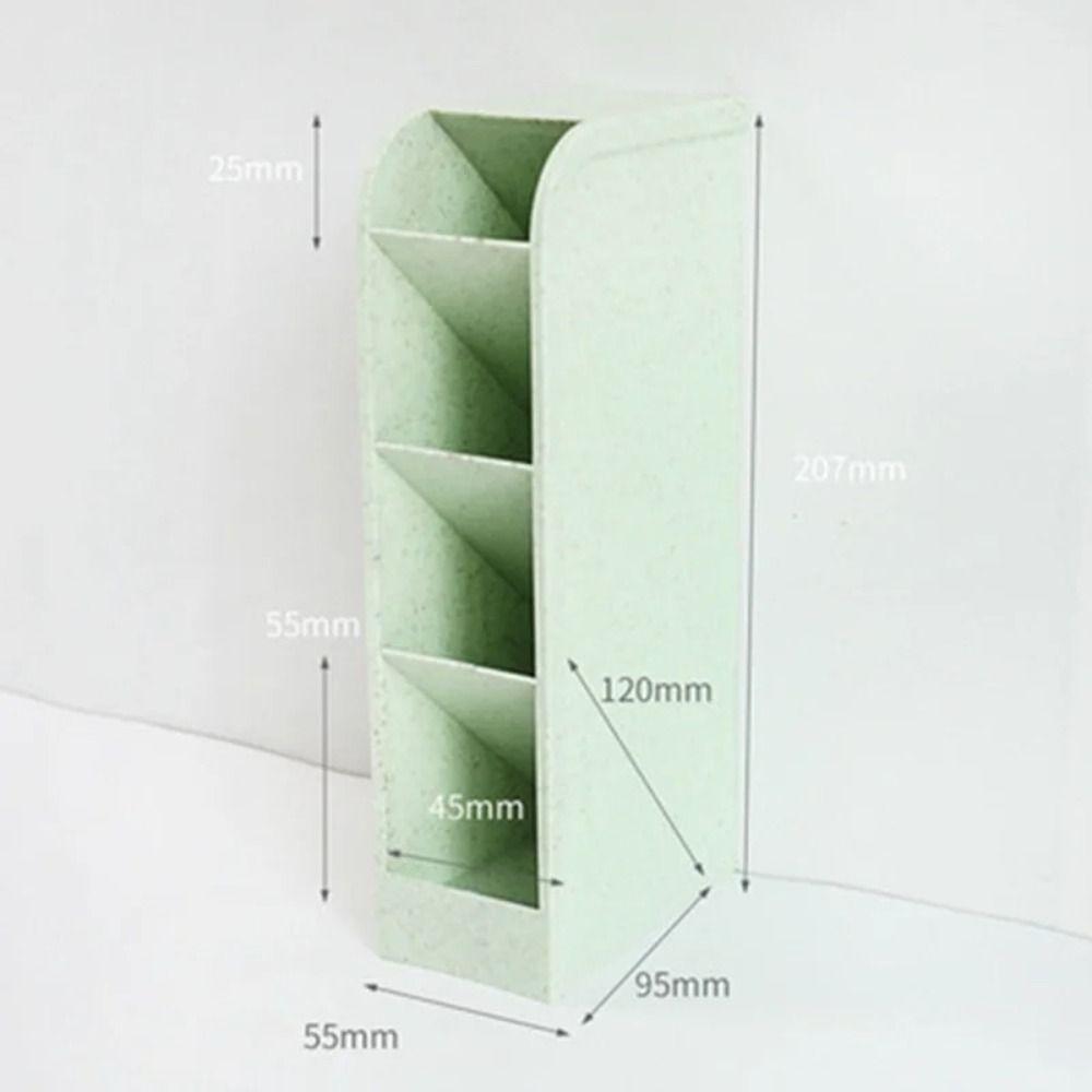 Наклонный держатель для ручек с 4 отделениями, настольный органайзер для канцелярских принадлежностей, коробка для хранения кистей для макияжа, практичный бокс для хранения ручек, для дома